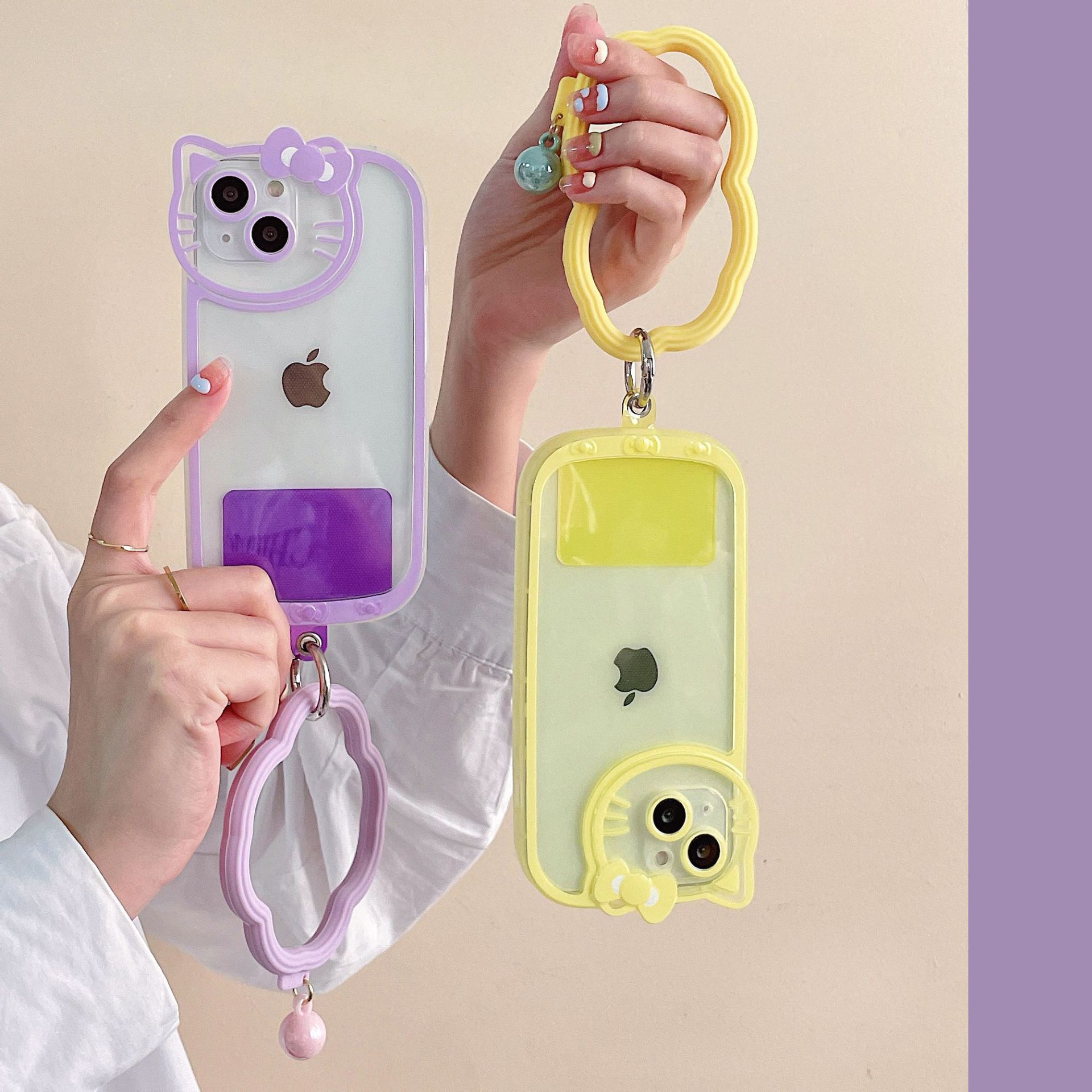 花型波浪手环 硅胶花环手机挂绳 液态硅胶扣手机通用手机挂环