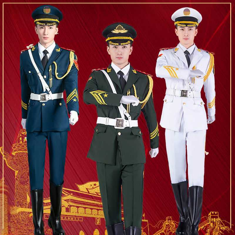 三军海陆空军装高中国旗班活动演出服升旗手服装学生仪仗队礼服