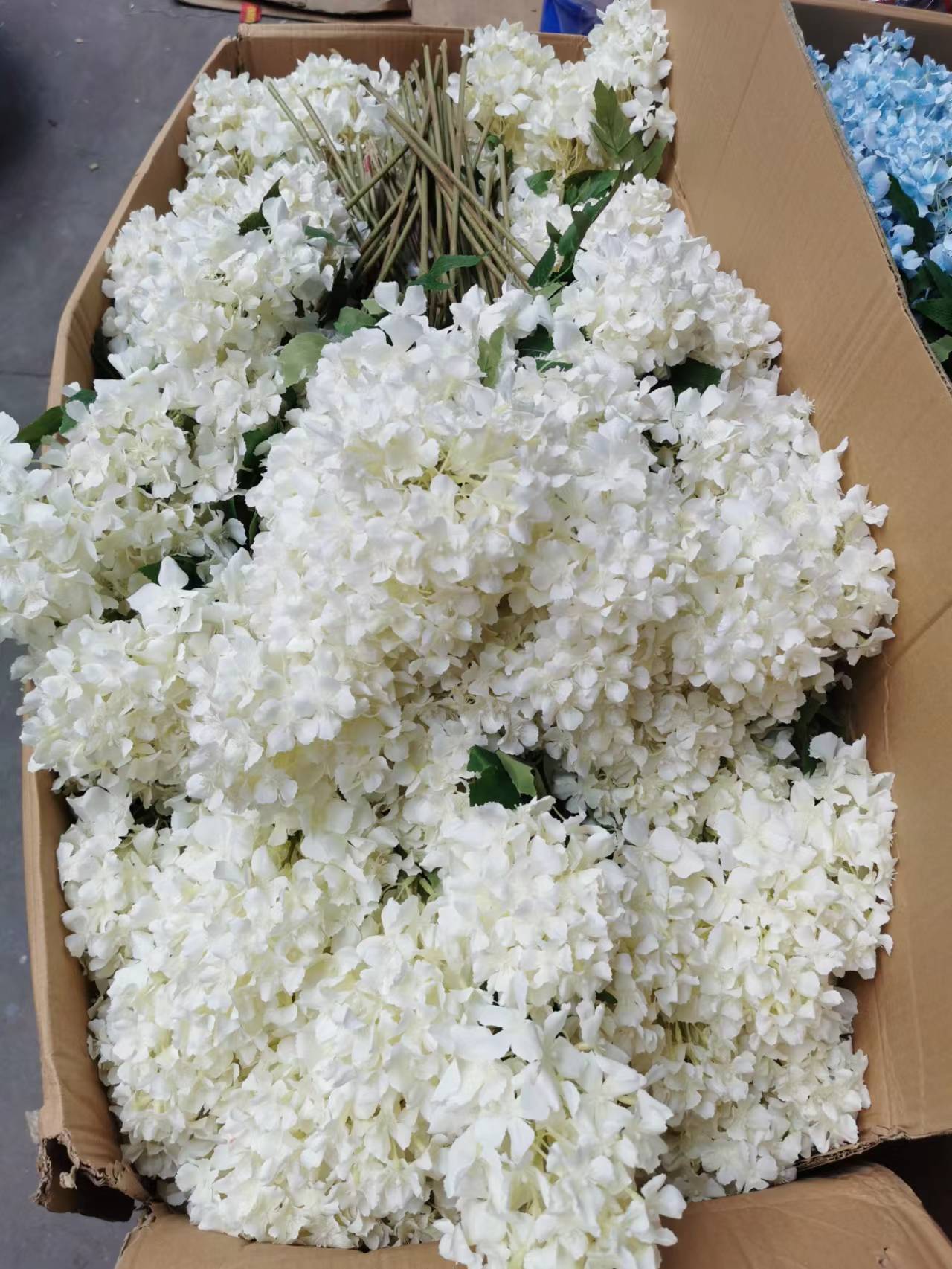 新款仿真白色宝塔绣球 焦边大宝塔绣球 绿色渐变绣球花婚礼假花批