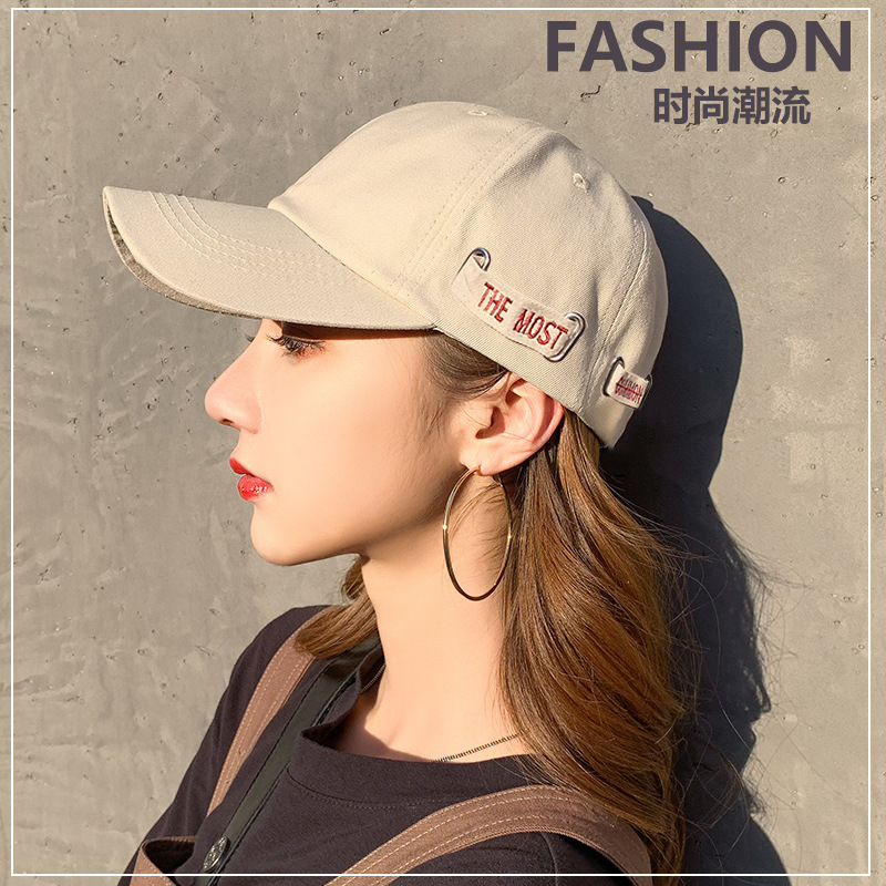 Korean Style Spring and Summer Hat Women's Fashionable All-Match Peaked Cap Student Street Ins Baseball Cap Men's Sun Protection Sun Hat