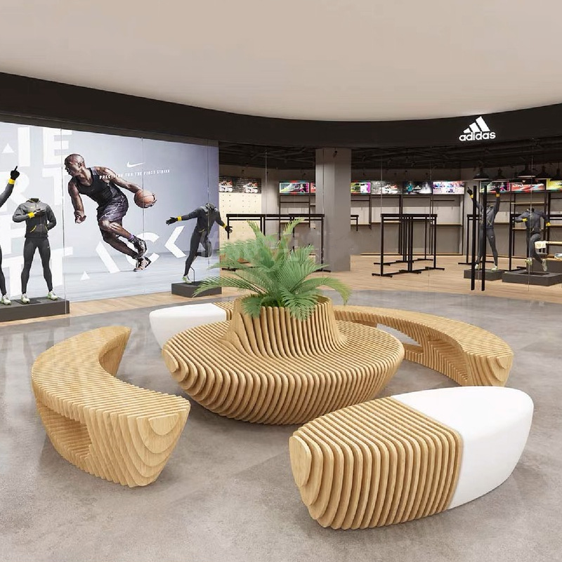 玻璃钢休闲座椅大型商场公共区休息椅子户外广场园林景观树池坐凳