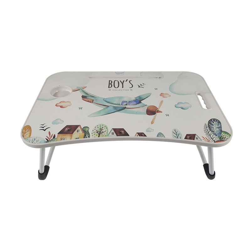 Used-on-Bed Foldable Laptop Desk Lazy Student Dormitory Writing Small Table Injection Molding Covered Cartoon Children's Table