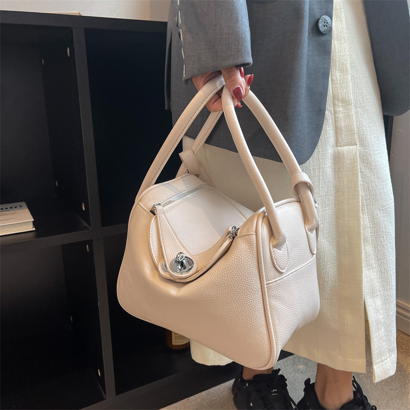 Lindy Bag Doctor Bag Lychee Pattern Underarm Bag 2022 New Shoulder Handbag European and American Fashion Versatile Women's Bag
