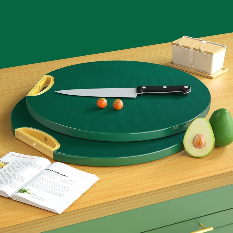 Cutting Board round Stand Cutting Board Vegetable Cutting Board Fruit Chopping Board PE Mildew-Proof round Double-Sided Stand Kitchen Cutting Board Bone Cutting Board