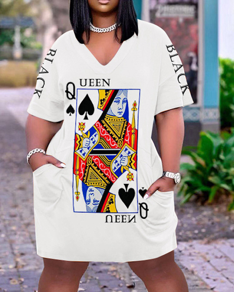 黑桃q扑克牌queen连衣裙-阿里巴巴