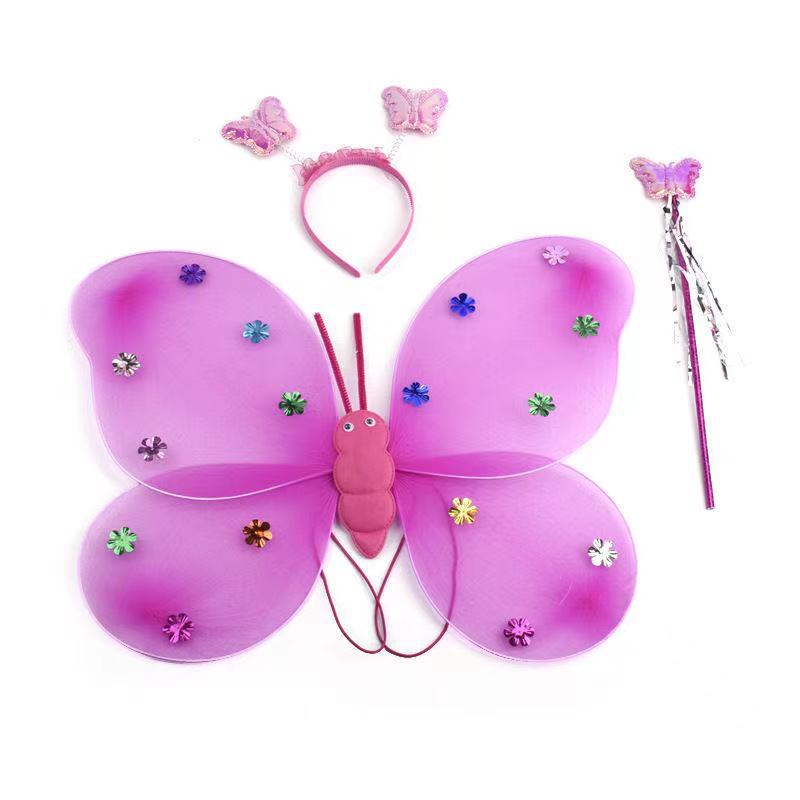 Internet Celebrity Light-Emitting Butterfly Wings Angel Butterfly Wings Children's Performance Clothing Show Dress up Props Birthday Gift