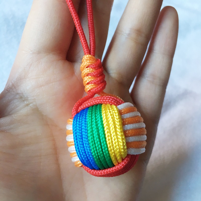 手工编织钥匙链创意钥匙扣猴拳结小球民族风特色手机汽车挂件