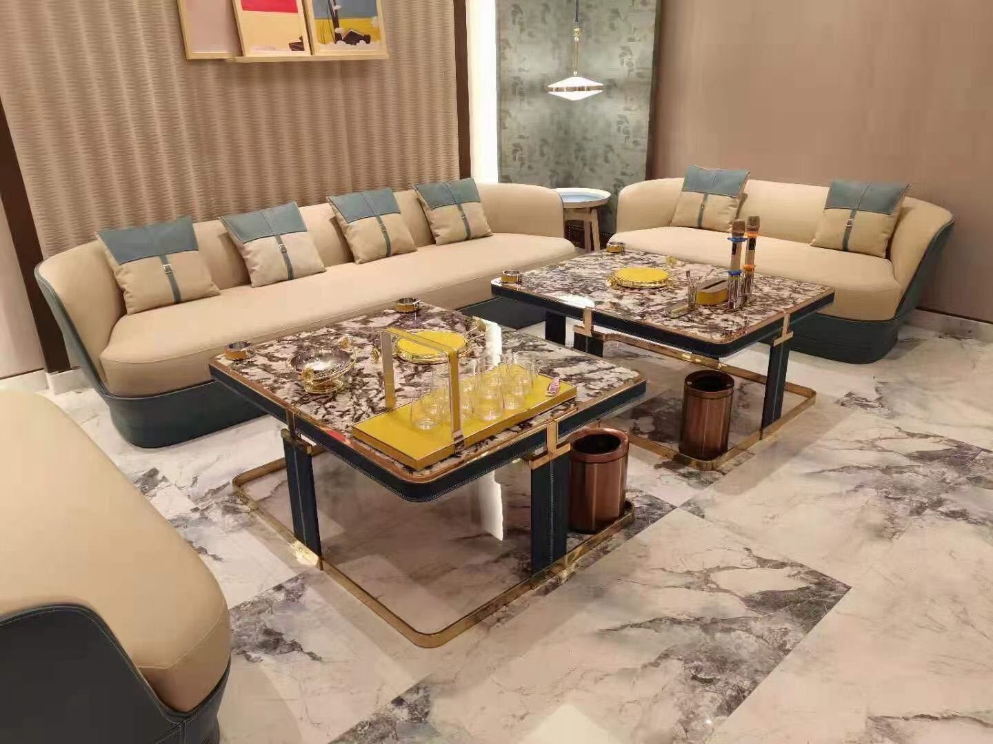 ktv轻奢港式现代沙发酒吧包厢包房高端会所皮布沙发茶几豪华组合