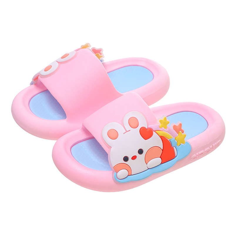 Children's Slippers Girls' Summer New Cute Cartoon Rabbit Indoor Bathroom Bath Non-Slip Girls' Slippers