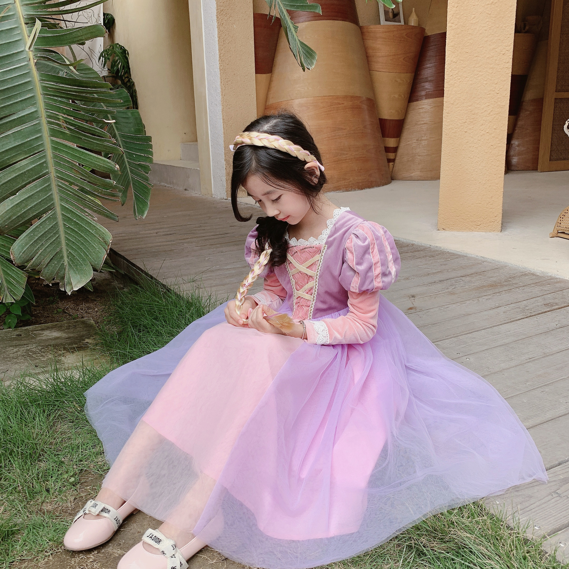 21秋新款洛丽塔公主裙网纱女童连衣裙