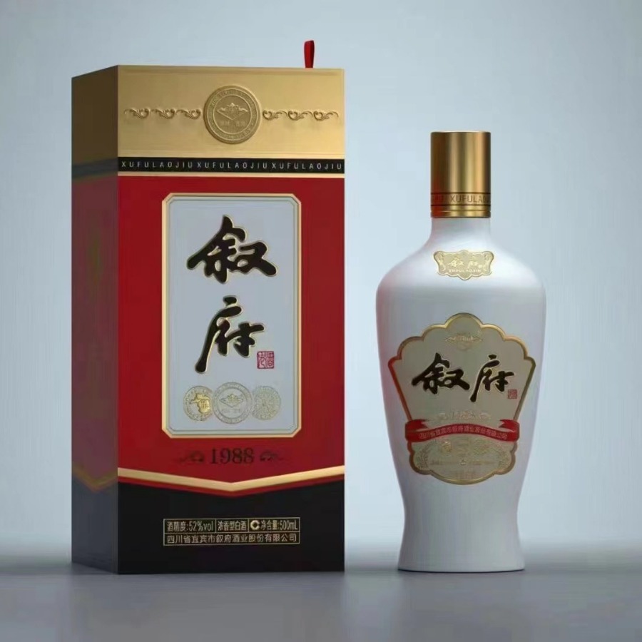 叙府1988 52度500ml*6瓶浓香型白酒整箱装纯粮食酒口粮酒婚宴送礼