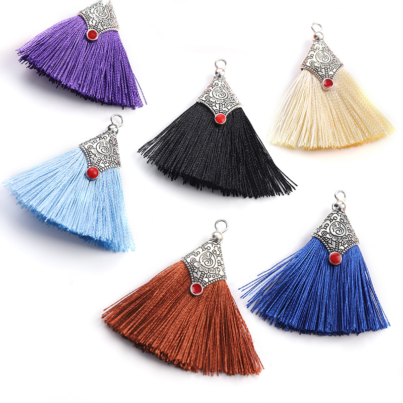 fish mouth tassel fringe 4.5cm general cop polyester material clothing tassel short color fan decoration tassel