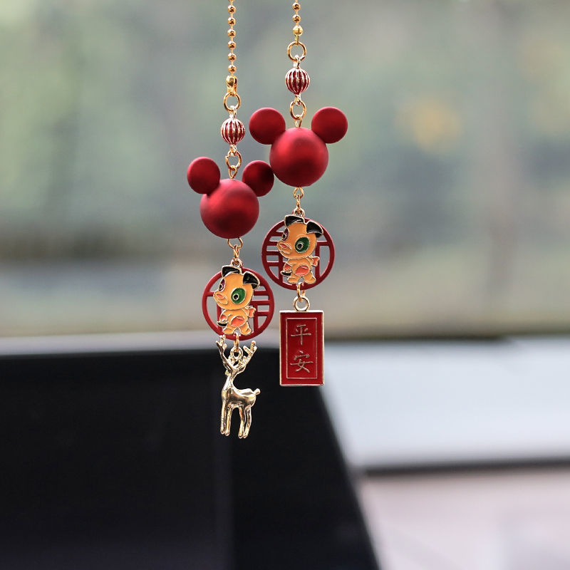 汽车挂件车内吊饰品车挂件新款平安福车里挂件金属女神网红平安符