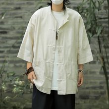 中国风秋季中式男装古风汉服夹克中山装立领青年唐装男外套衣服