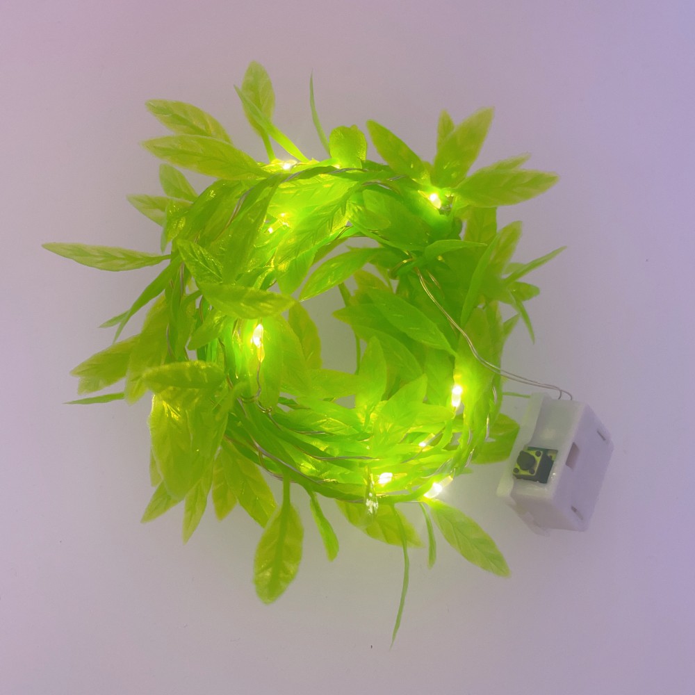 Willow Leaf Led Copper Wire Light Emulational Flower Vine Leaf Bar Holiday Decoration B & B Home Gift Creative Color Light String XINGX