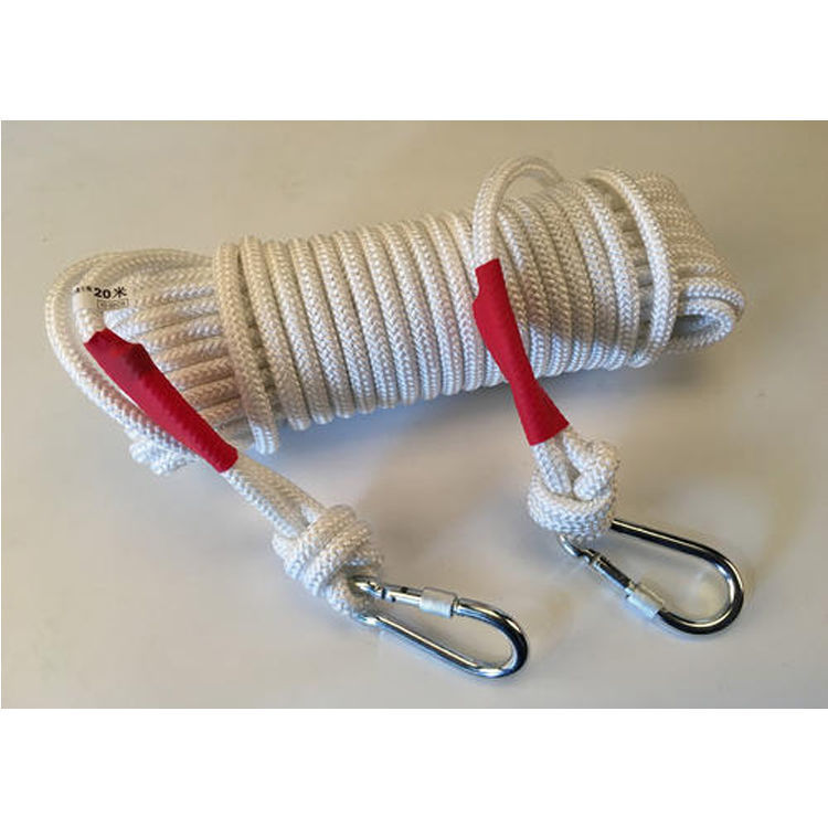 锦纶66丝原纤维材料消防安全绳绳扣锁设计防止脱落破断强度≥40kn