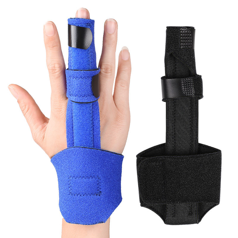 跨境亚马逊固定带器手指矫形手指骨关节固定夹板器指套夹板