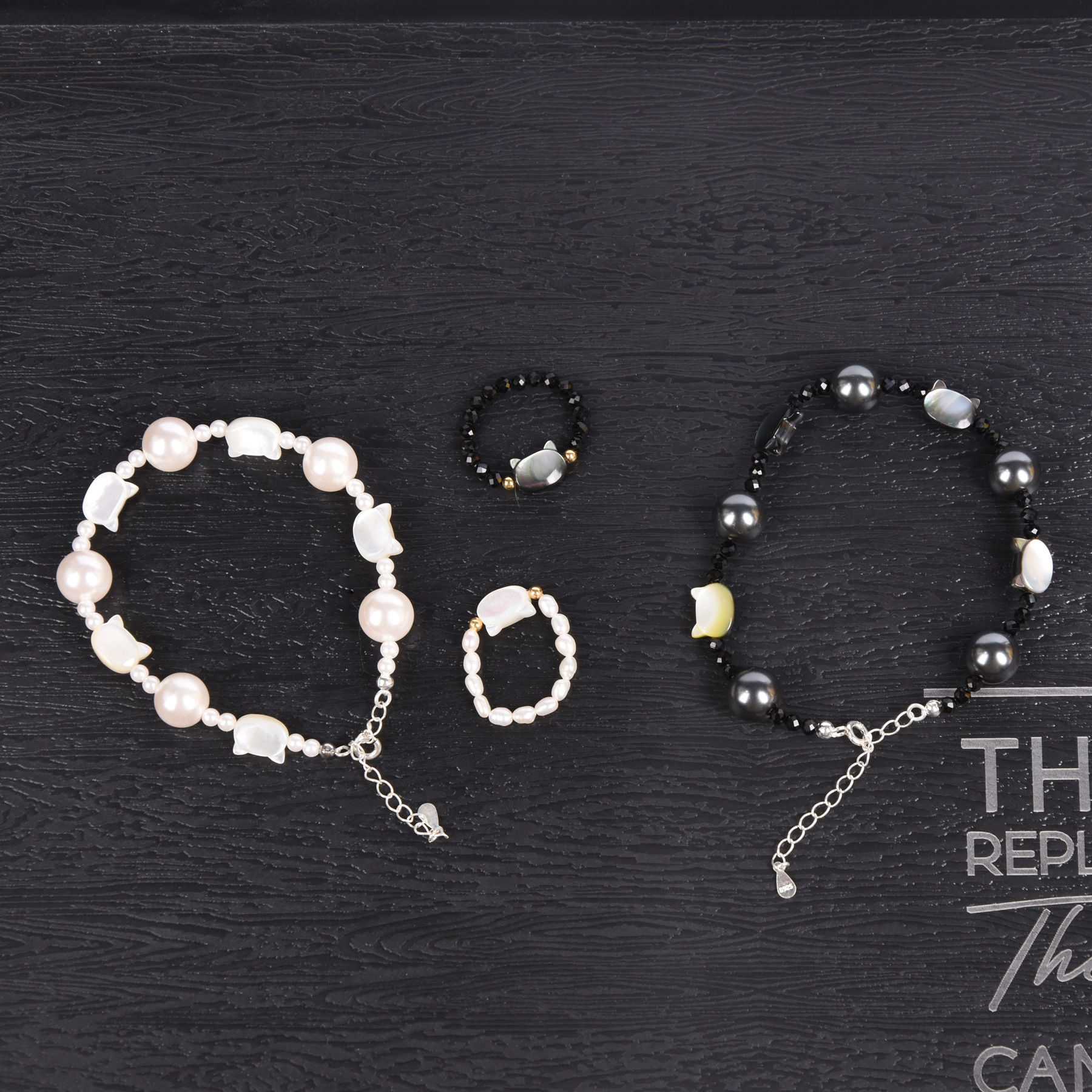 925银倪妮同款鲍鱼贝串珠手链 轻奢时尚通勤气质施家水晶珍珠手串