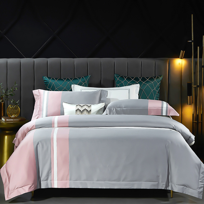 代发 金丝莉 全棉贡缎套件 家用床上用品四件套 50支×2 礼盒装