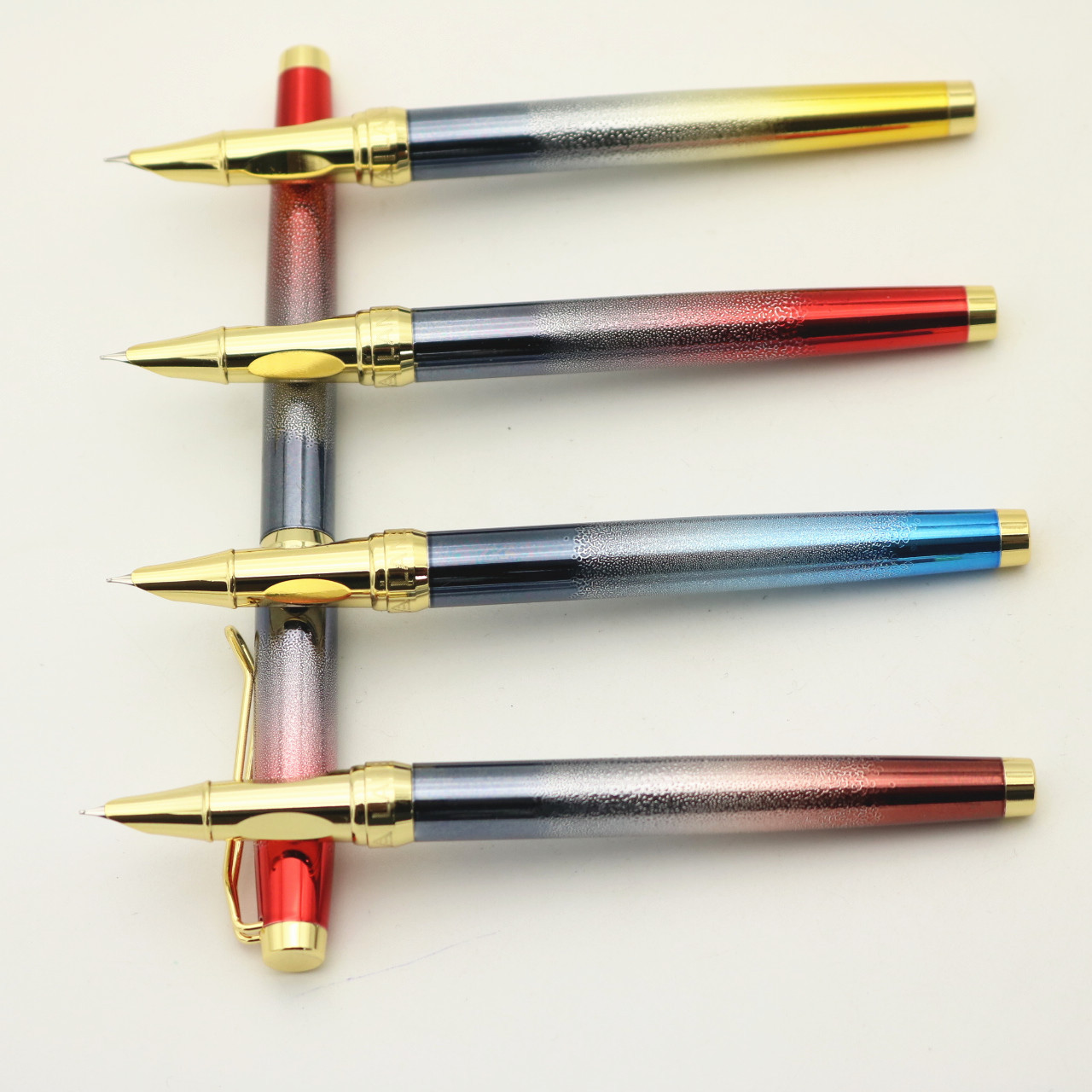 批发烂笔头3086型彩雕学生书法钢笔抽墨两用小尖钢笔用3.4大口径