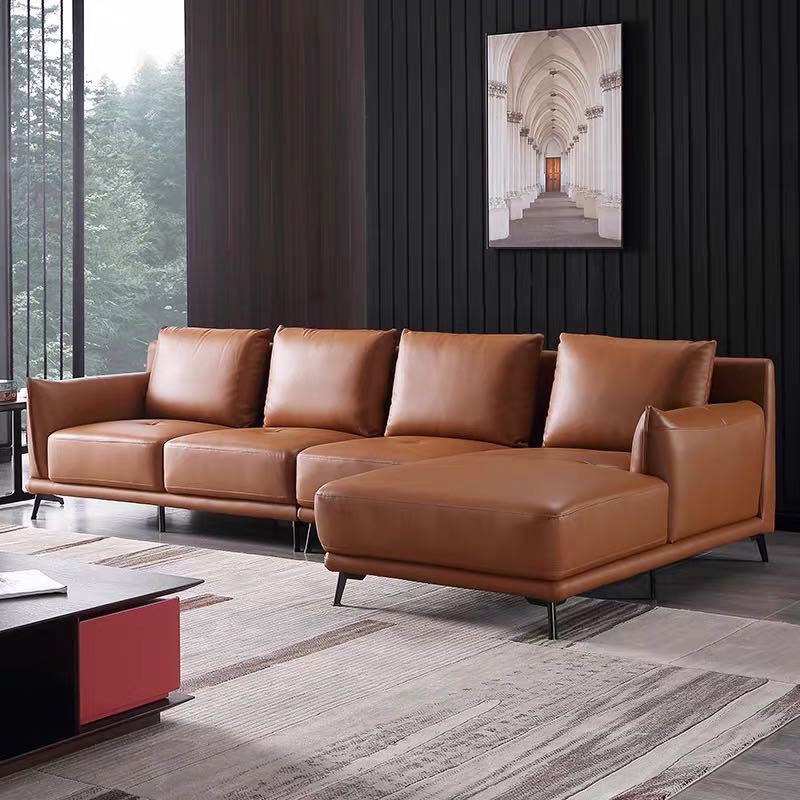 意式极简真皮沙发头层牛皮现代简约客厅转角大小户型北欧皮艺沙发