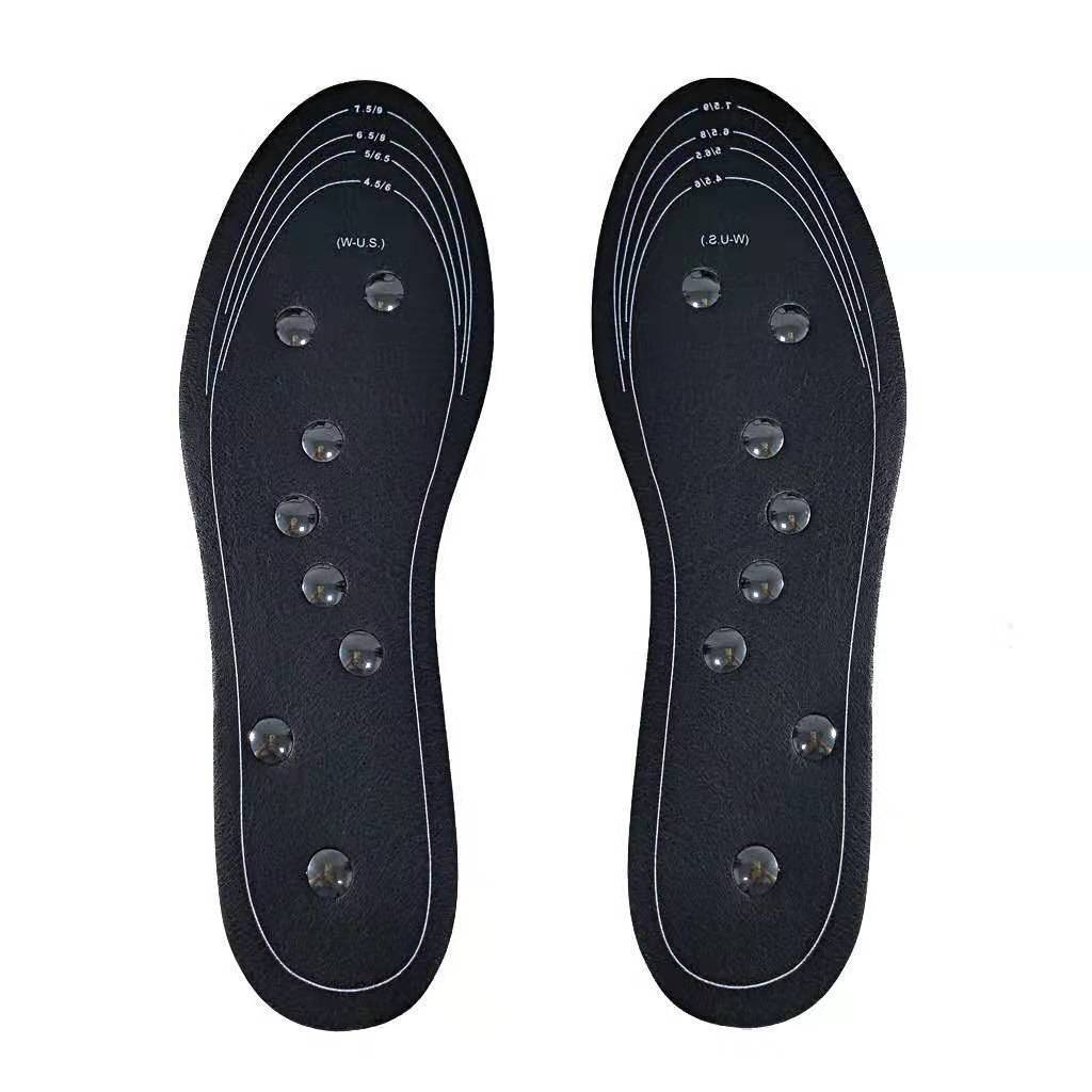 运动皮革磁疗鞋垫 磁铁按摩鞋垫 透气吸汗足部护理 磁石垫批