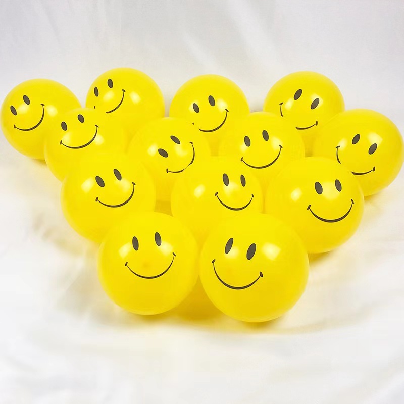 寸眼睛气球加厚乳胶黑白色顶部印刷动物飞天章鱼造型眼睛小气球