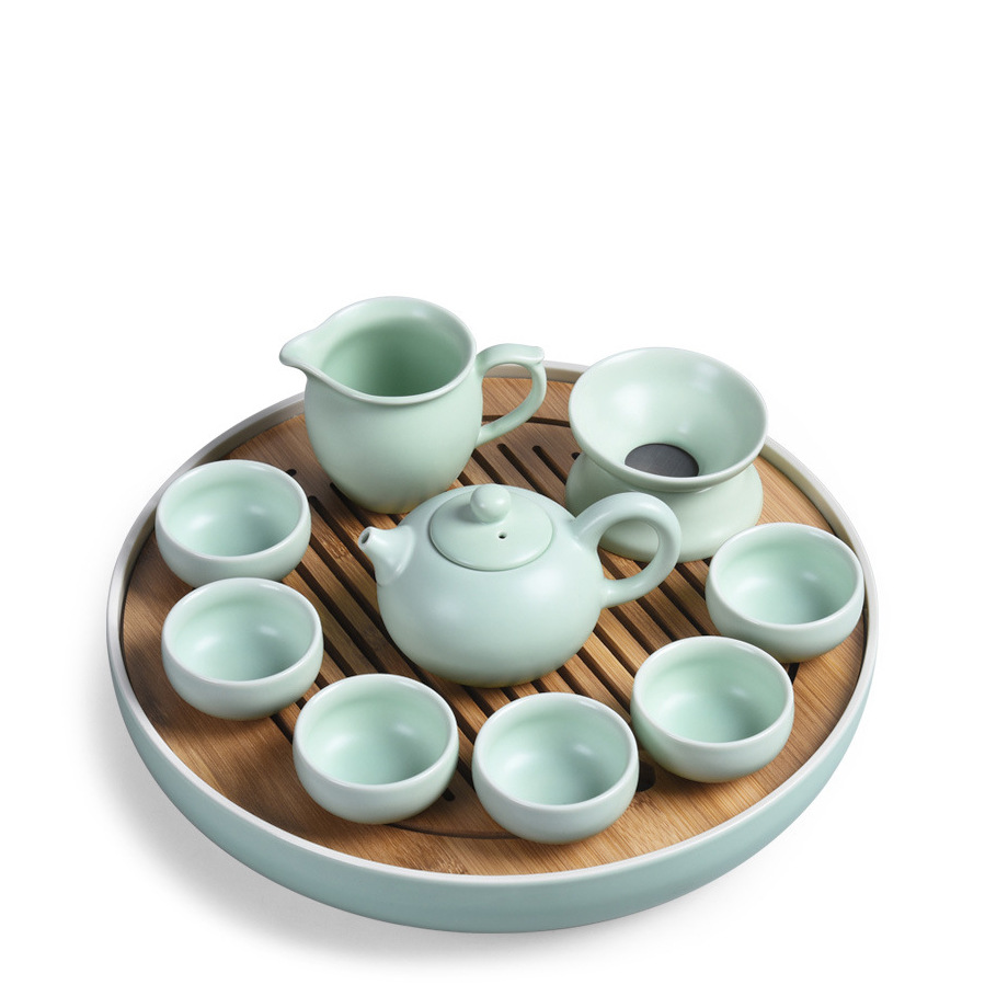 抖音鲁班一件代发陶瓷茶具套装家用泡茶壶中式小型茶台11年工厂店