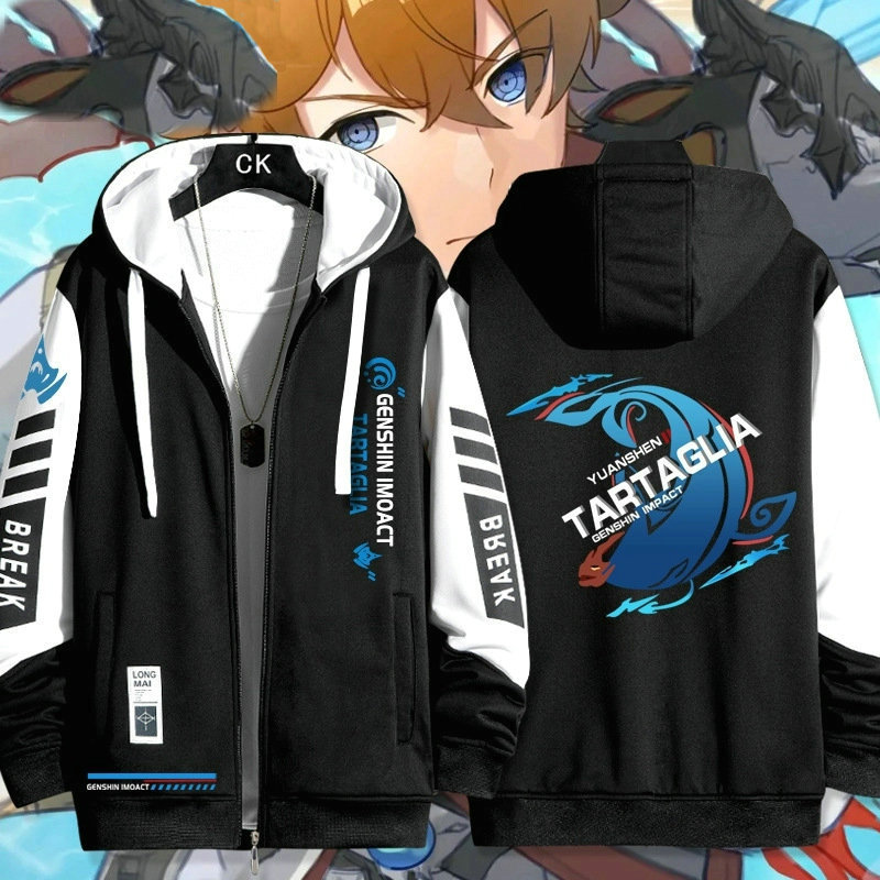 原神衣服冬季动漫公子周边连帽夹克达达利亚二次元外套男女青少年