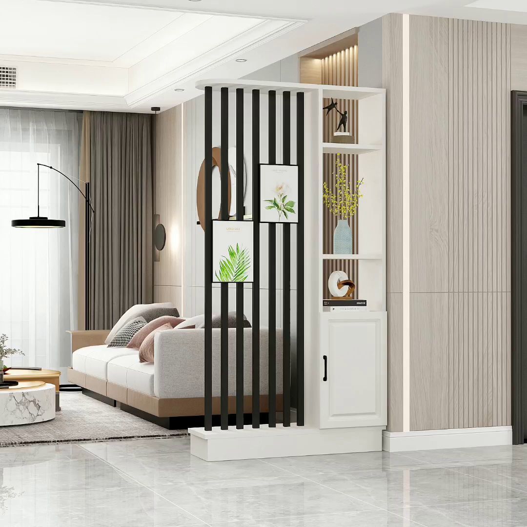 新款可移动隔断格子屏风柜入门玄关柜走廊屏风简易置物柜