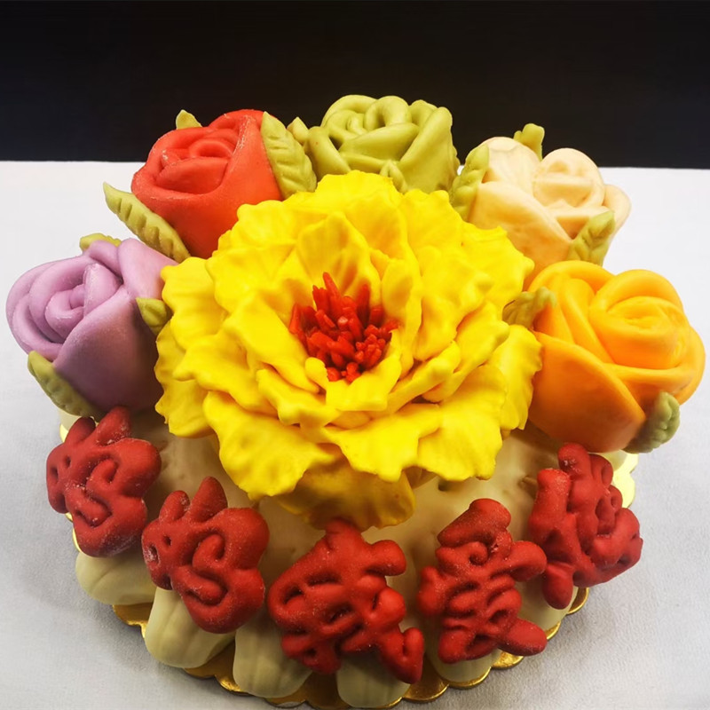 纯手工胶东花饽饽老人祝寿寿桃妈妈生日蛋糕中式发糕山东大馒头馍