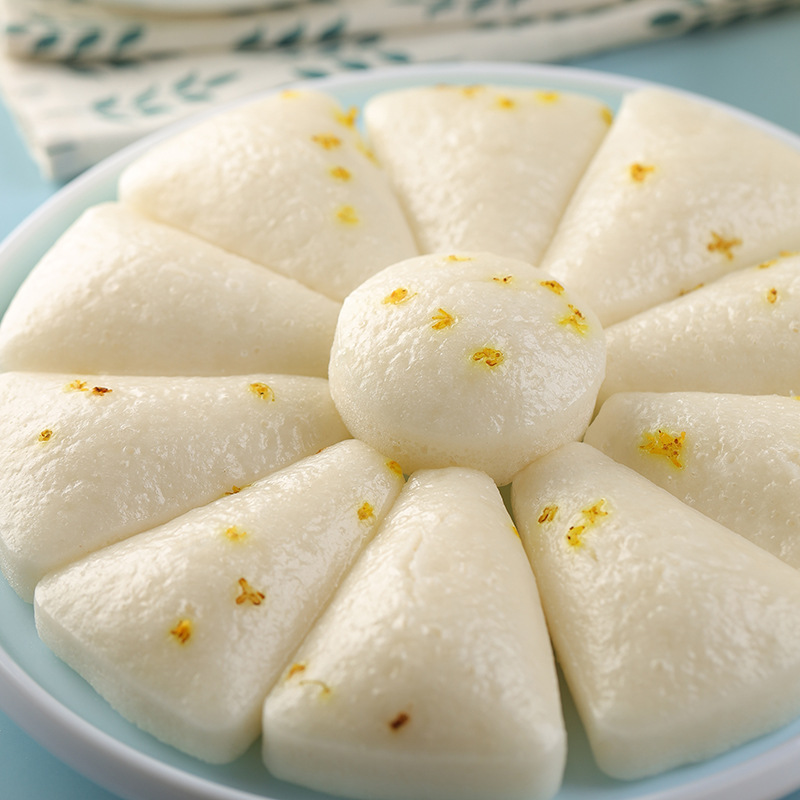 花瓣南瓜蒸糕桂花米糕早餐点心糕点发糕速冻小吃酒店半成品食品