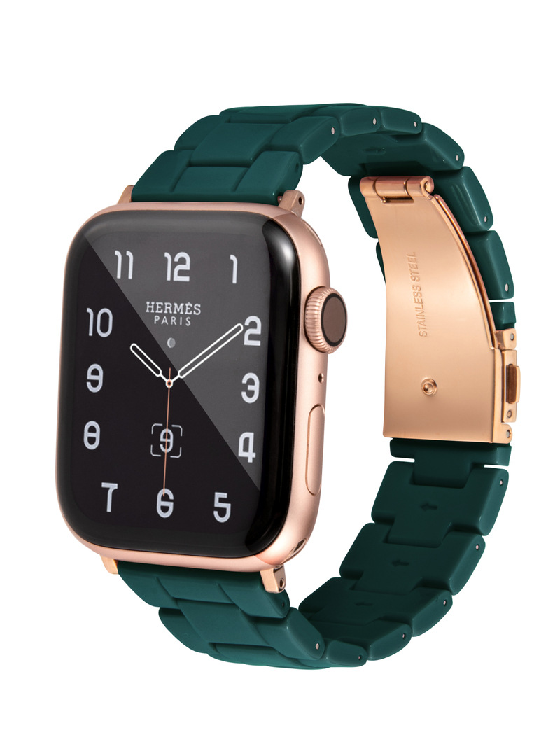 适用苹果apple watch34567代新色树脂表带 间色 拼色iwatch手表带