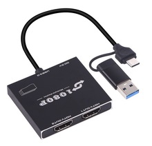 HDMI分屏器USB3.0/Typec电脑屏幕扩展控制器分配器电脑USB转换器