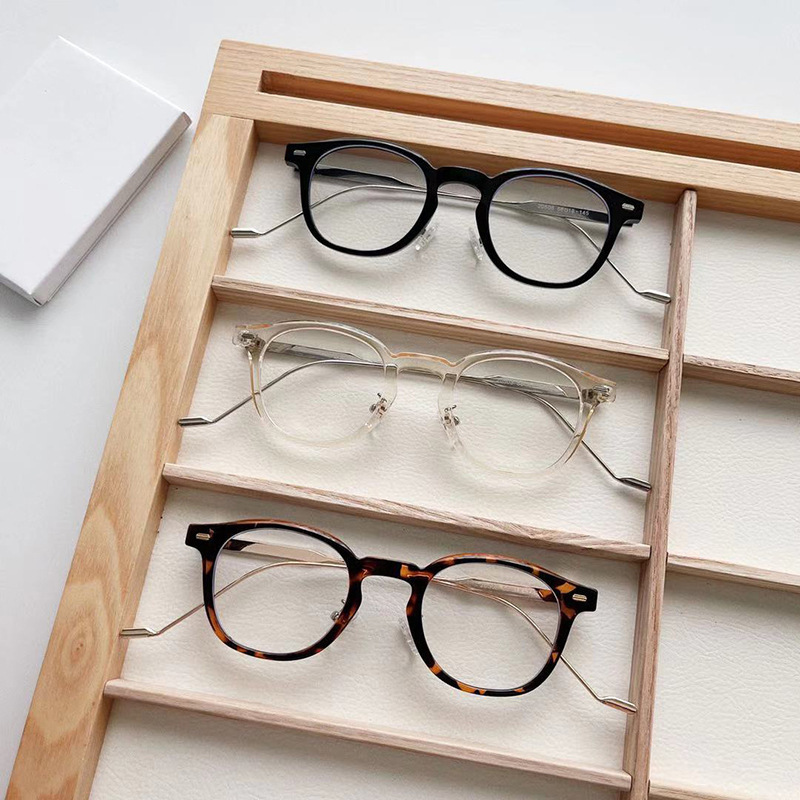 gm2021新款小框防蓝光眼镜小红书款tr材质个性弯腿网红素颜平光镜