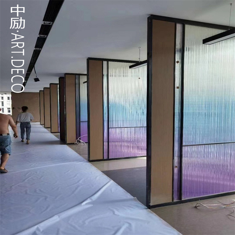 0成交8平方米炫彩亚克力水波纹树脂板 天花吊顶隔断屏风背景墙艺术