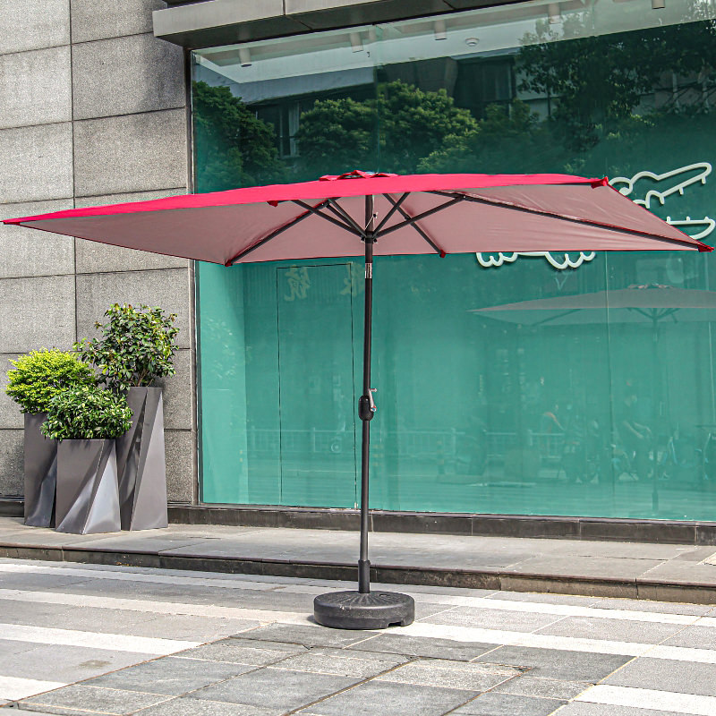 长方形直伞户外遮阳伞休闲伞中柱伞庭院遮阳伞沙滩伞太阳伞-阿里巴巴