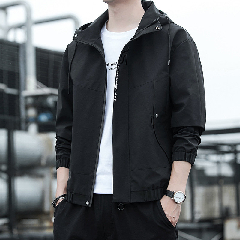 Men's Coat Spring and Autumn Leisure Winter Clothing Jacket 2023 Spring New Work Clothes Clothes Trend Men's Erect-Collar Jacket