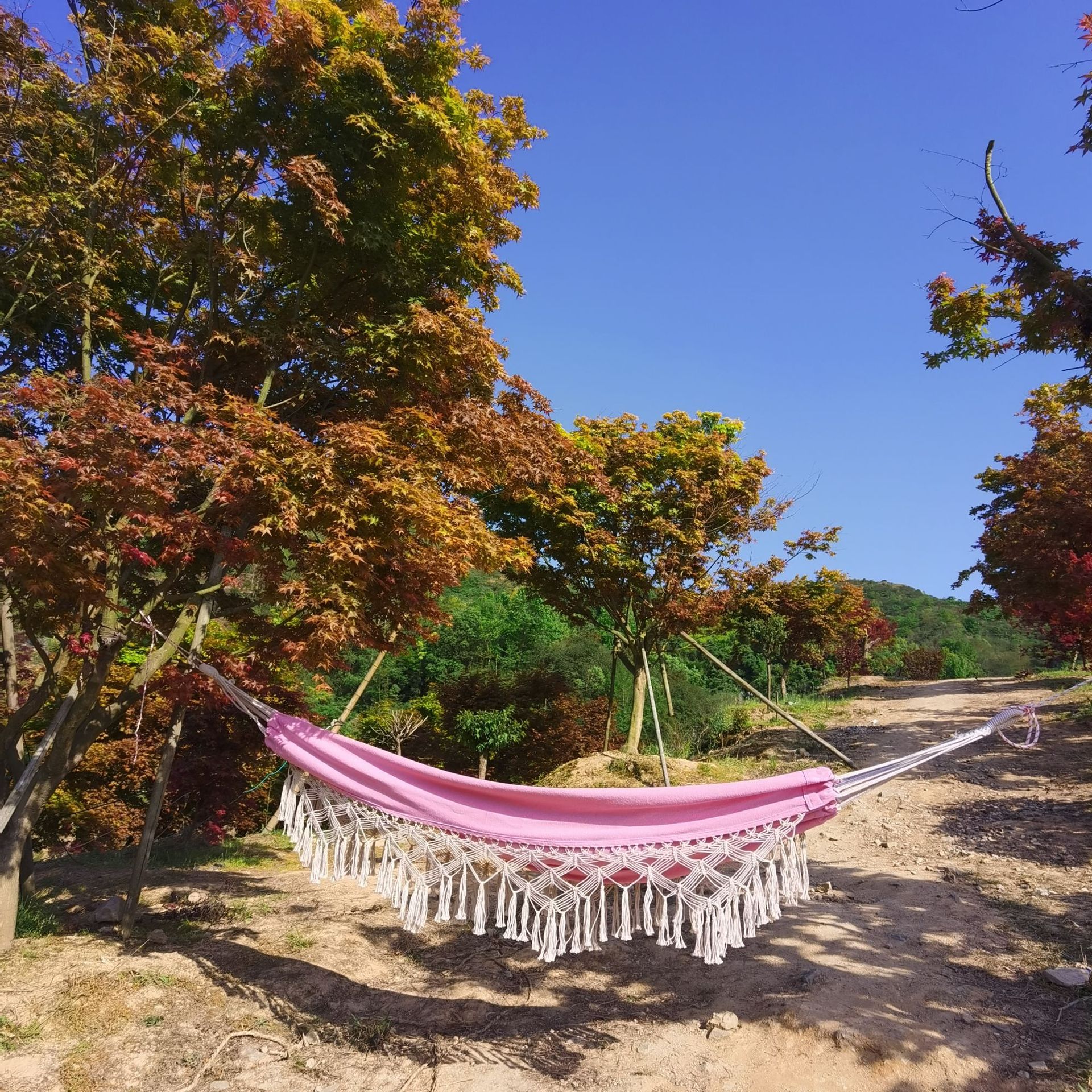 INS Pink Girl Heart Hammock Camping Outing Outdoor Hammock Photography Camera Famous Indoor Outdoor Hammock