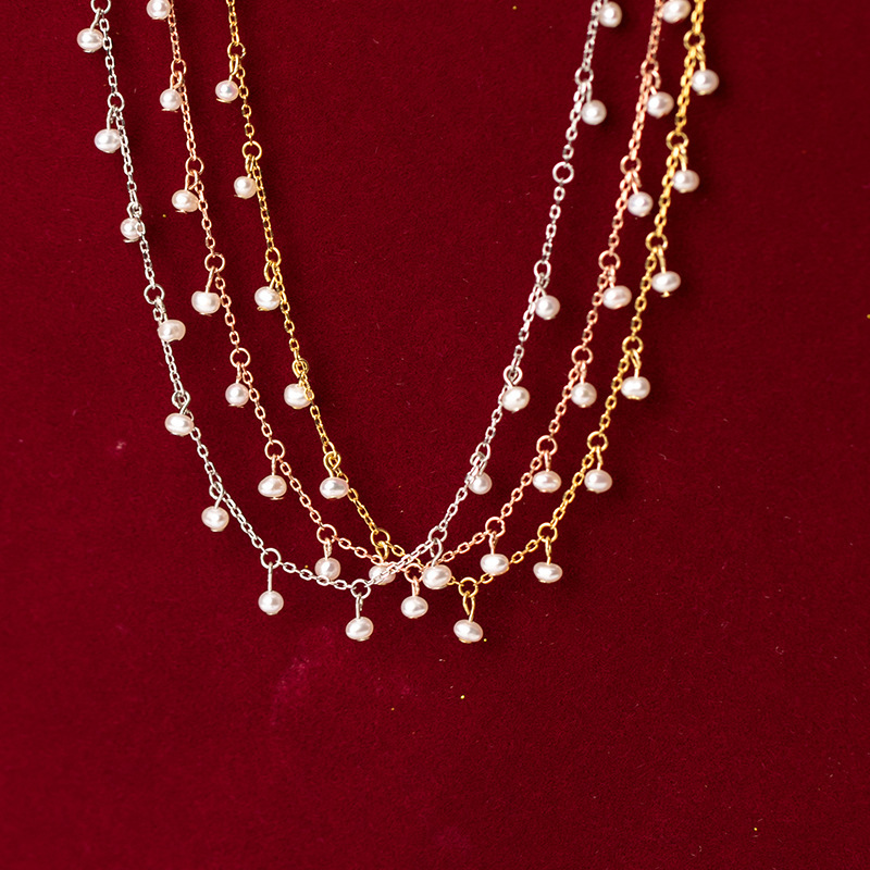 s925银套链-银色款s925银套链-玫瑰金色款s925银套链-金色款纯度925银