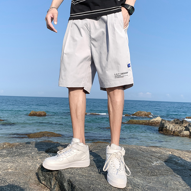 Ice Silk Shorts Men's Summer Thin Outer Wear Quick-Drying Casual Pants Men's Five-Point Trendy Beach Basketball Sports Pants