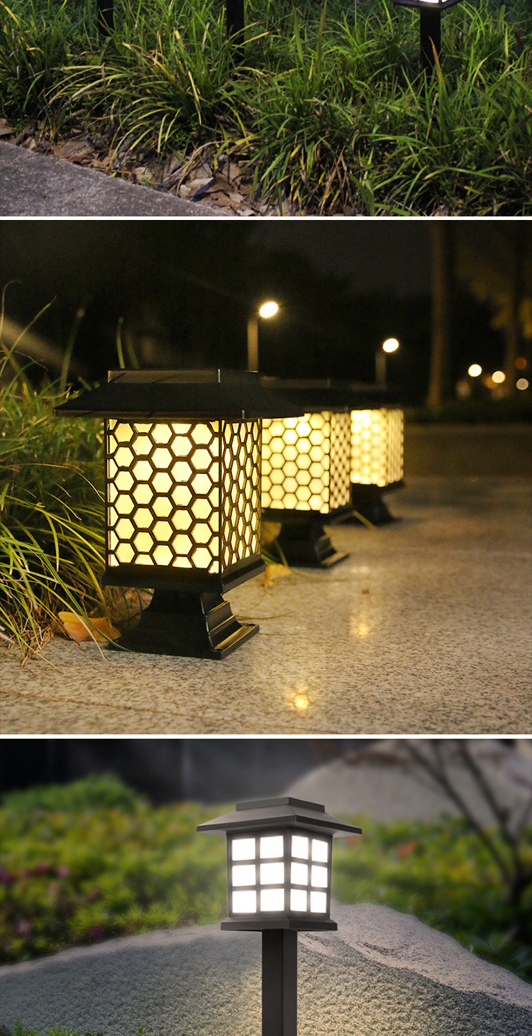 太阳能led草坪灯户外花园装饰庭院灯防水仿古宫廷小房灯