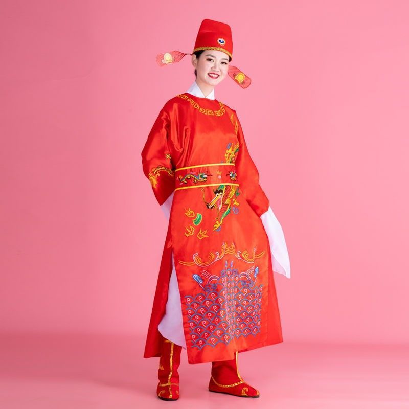 女驸马儿童状元服演出服装古装黄梅戏戏曲京剧男女舞台戏服状元郎