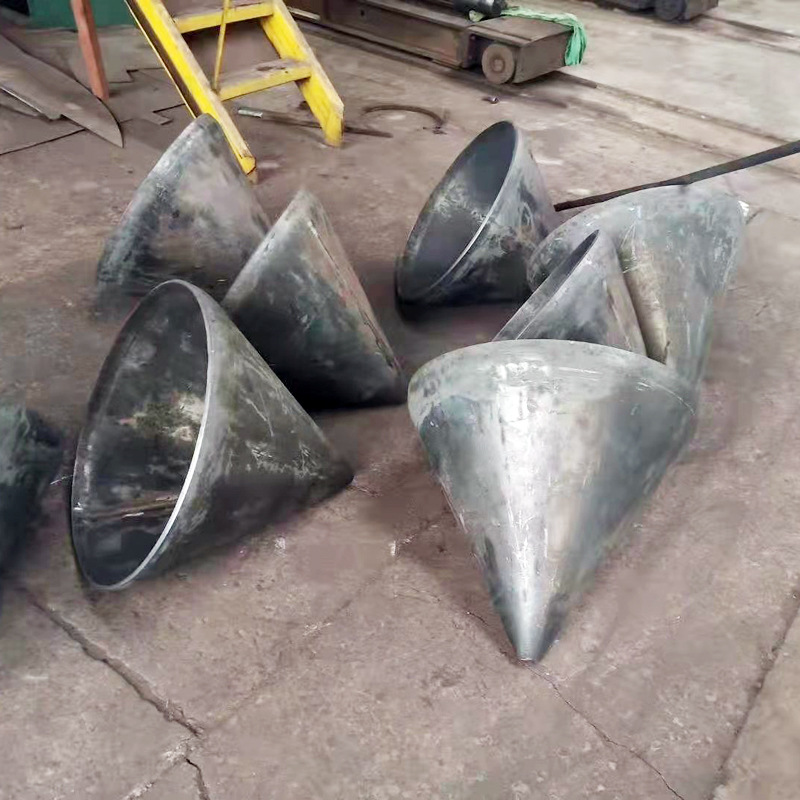 碳钢锥形封头大口径压力容器q235b定制折边变斜锥体异形锥形封头