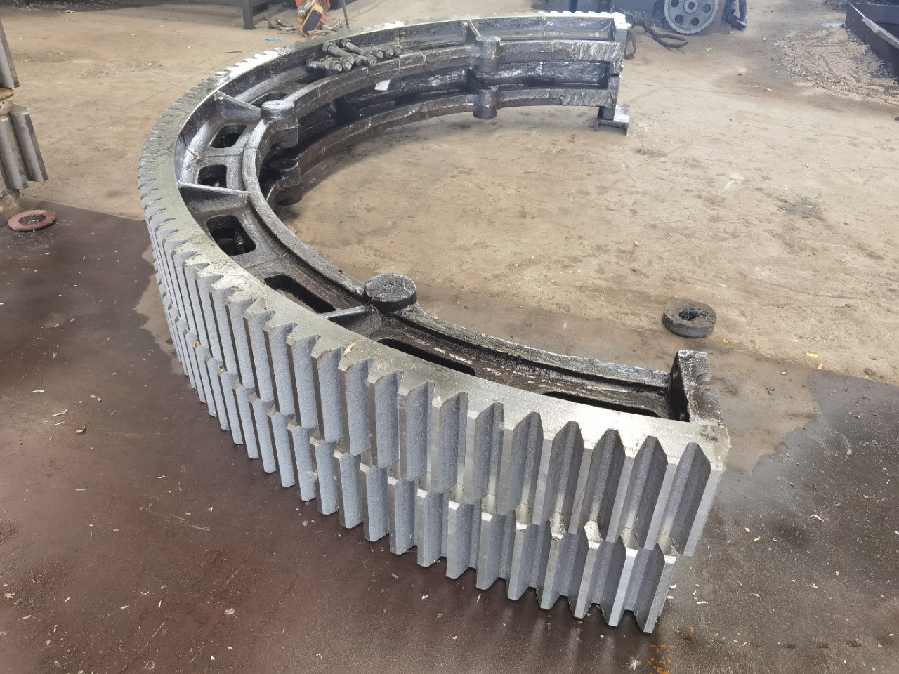 滚筒烘干机大齿圈,铸钢大齿轮加工,模数齿数配件