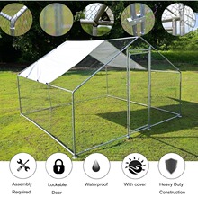 跨境专供后2X3X2M chicken house chicken coop带防雨遮阳布鸡笼