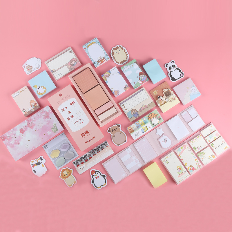厂家可爱便利贴套装定制 彩色便签纸创意学生n次贴留言贴组合定制