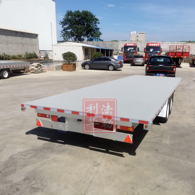 货物运输拖挂车 汽车后挂式拖挂  加长版中置轴平板拖挂车可上牌