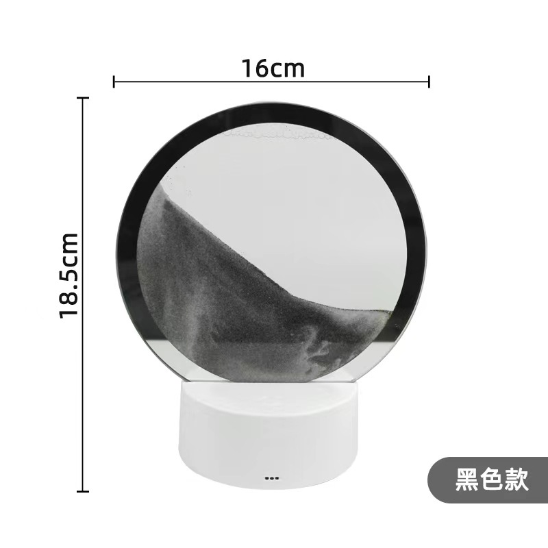 Led Desktop Quicksand Painting Table Lamp Dynamic Hourglass Decoration Table Lamp Bedroom Decorative Creative 3dstereo Small Night Lamp