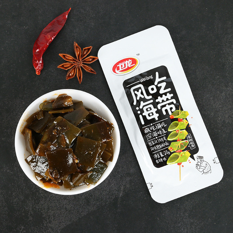 卫龙风吃海带小包装整箱盒装下饭菜香辣海带结即食零食辣条大批发